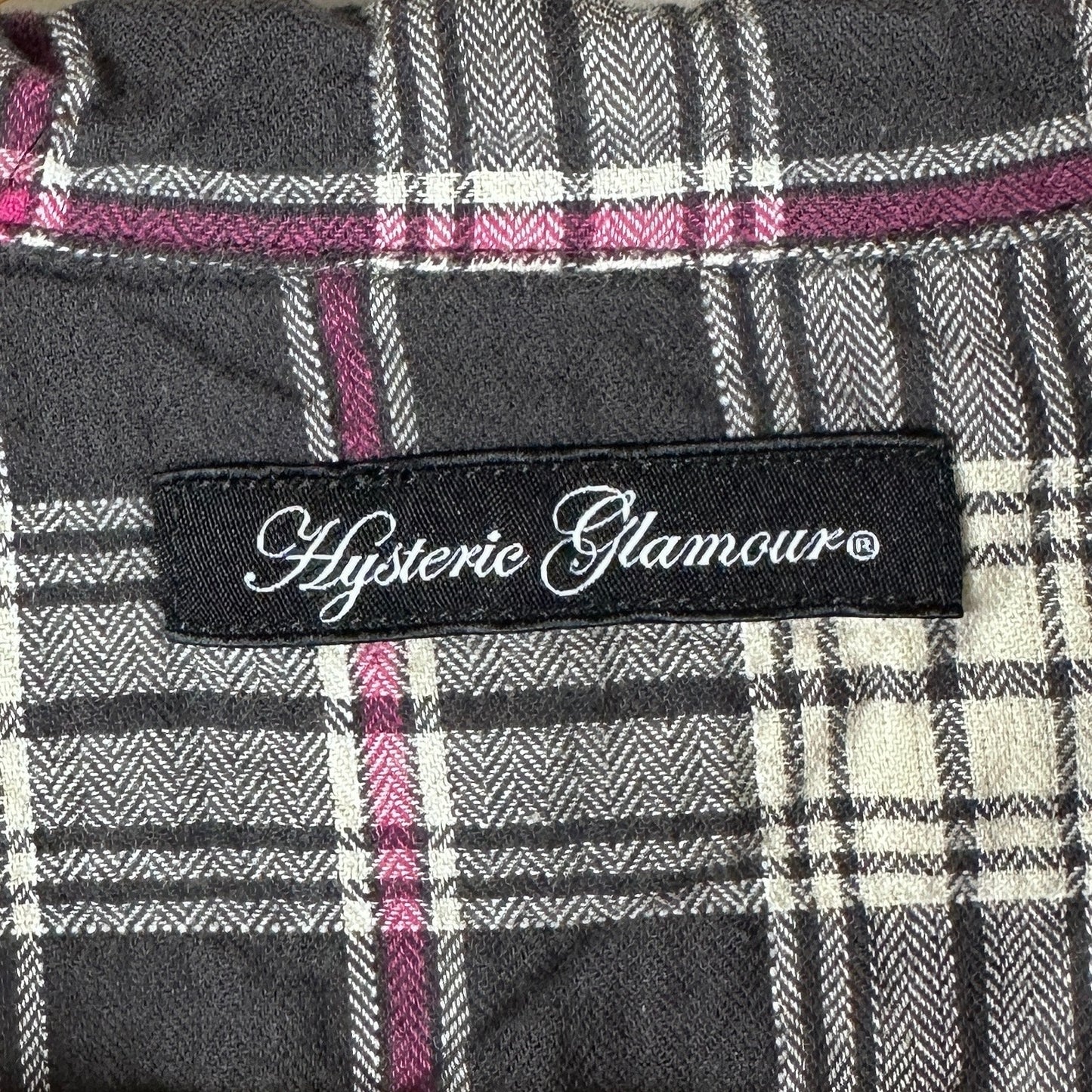Hysteric Glamour Plaid Asymmetrical Zip-Up Flannel