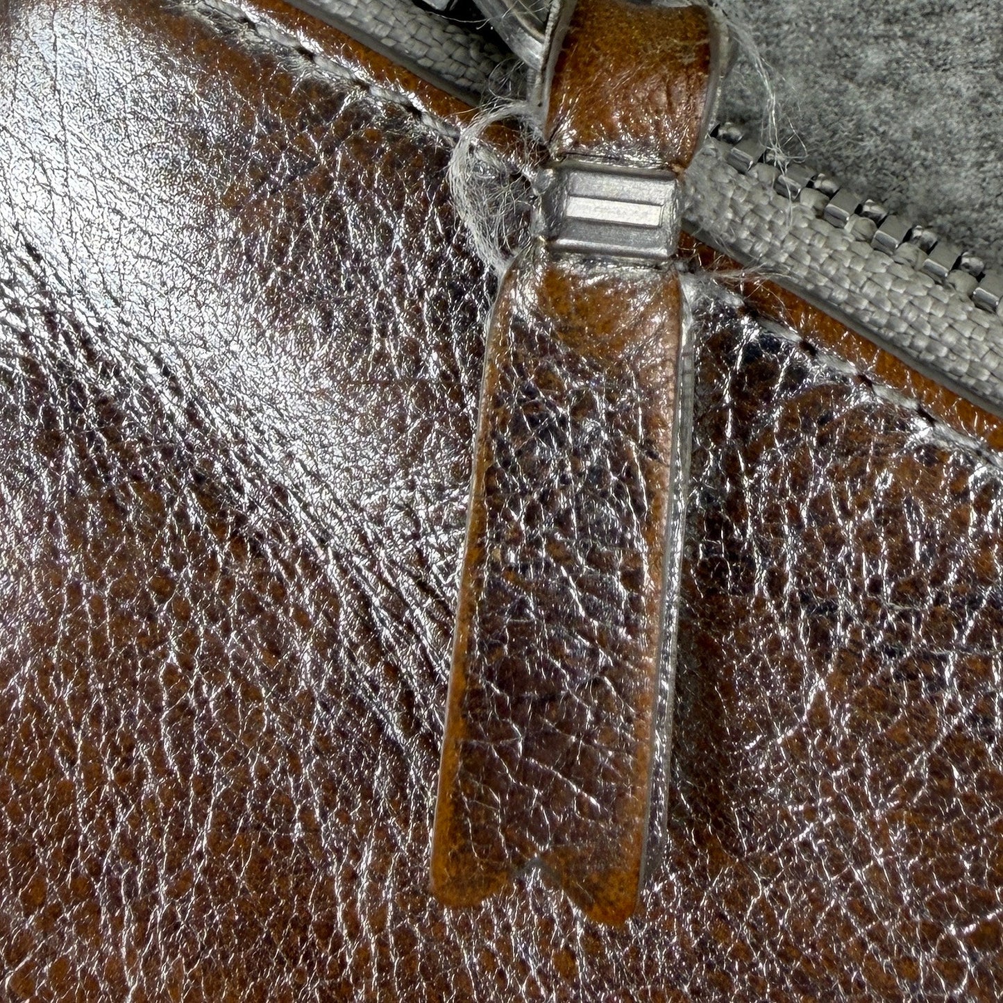 Comme des Garçons Metallic Leather Zipper Wallet