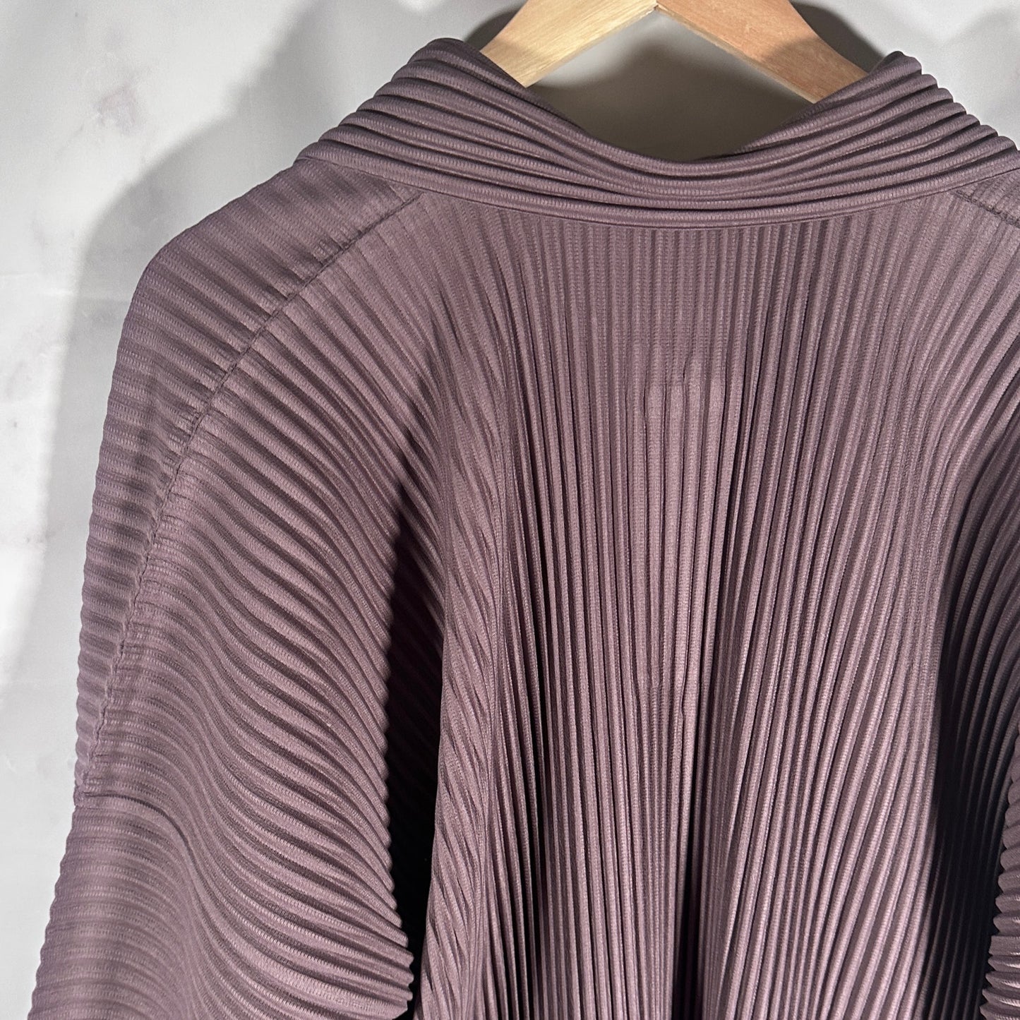 Issey Miyake Homme Plisse Mauve Longsleeve Polo Shirt