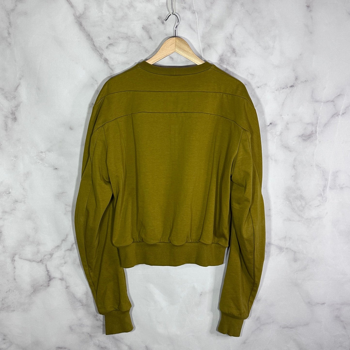 Rick Owens S/S22 Fogachine Sulphate Geth Sleeve Pocket Crewneck Sweatshirt