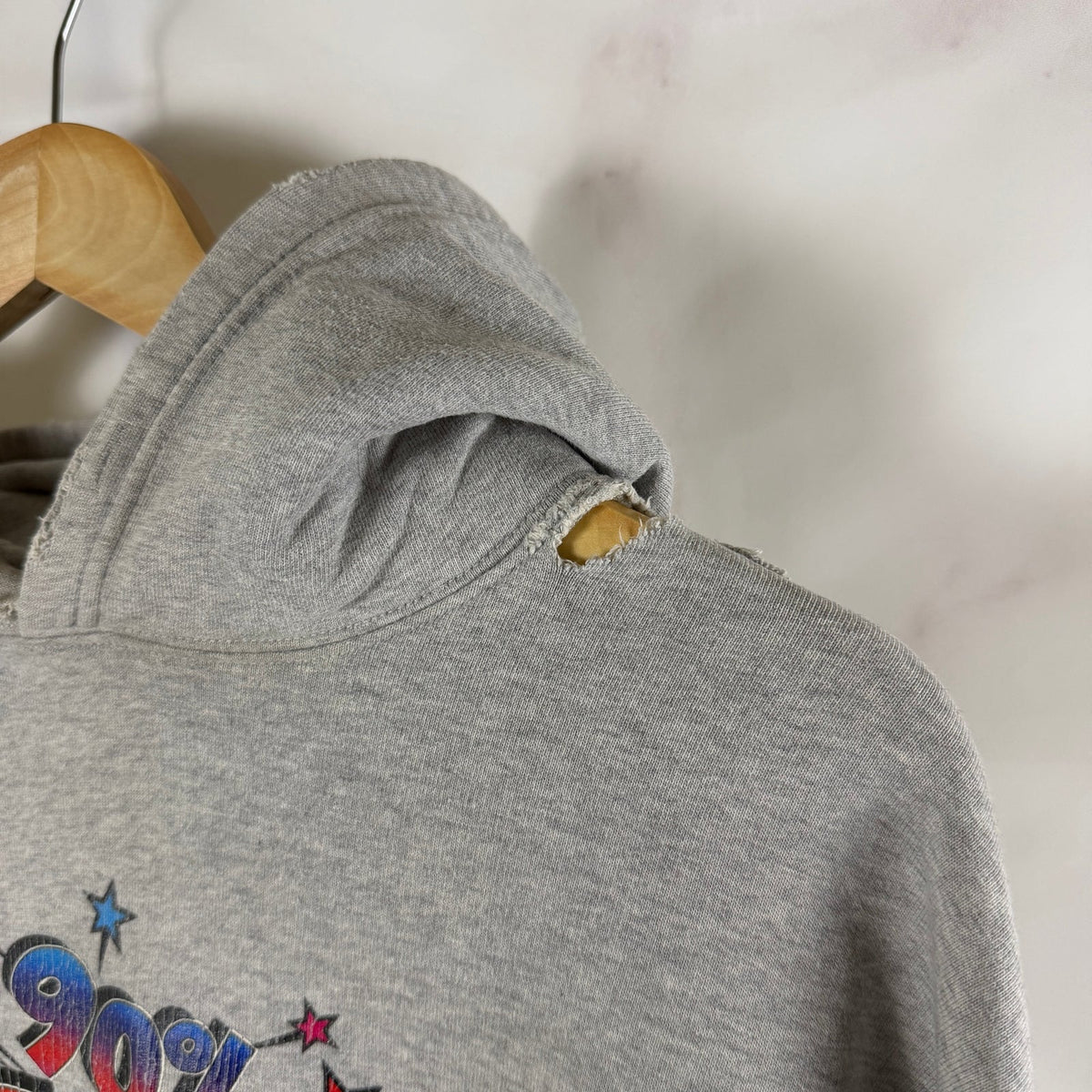 Balenciaga 90/10 Grey Distressed Hoodie