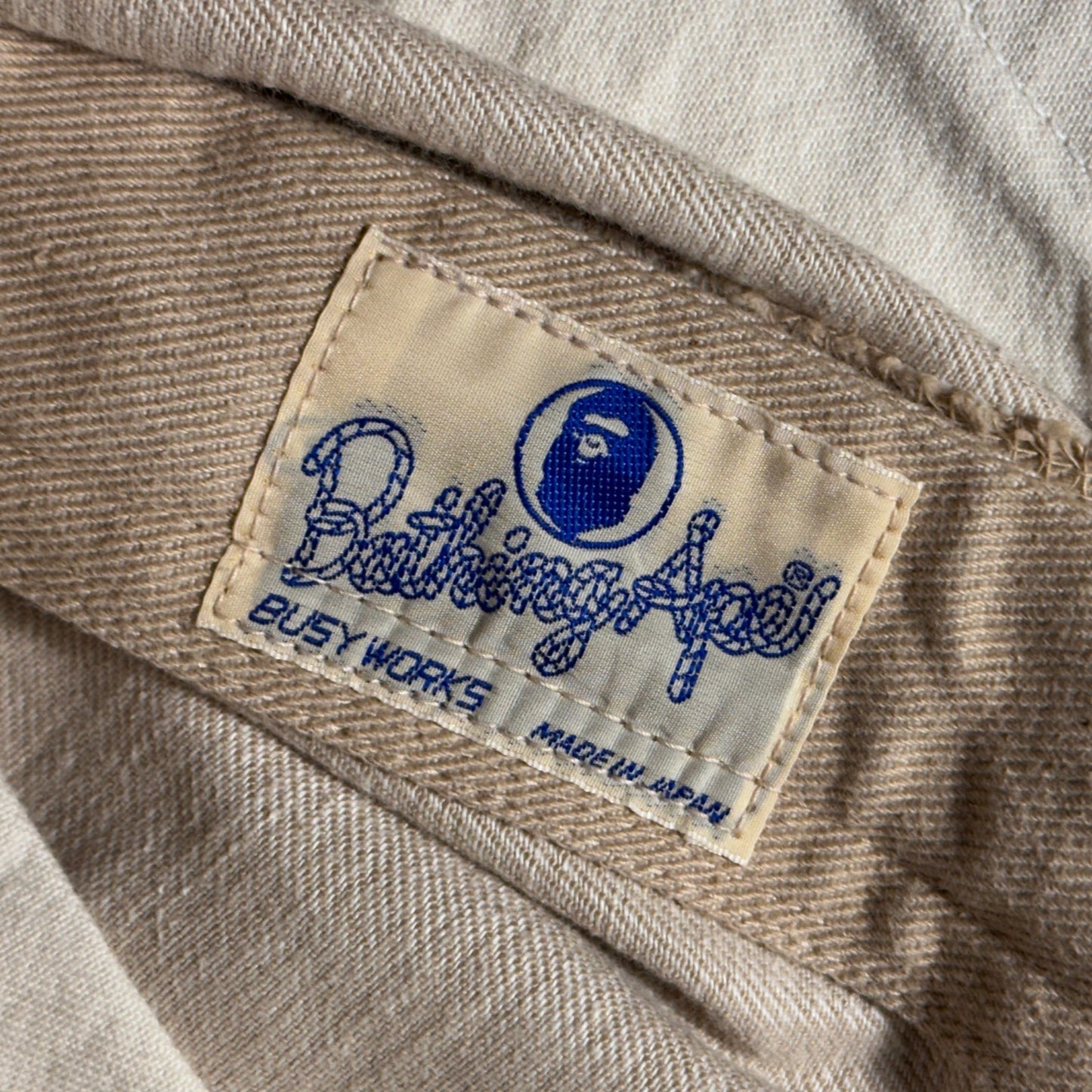 Bape Tan Double Knee Denim Work Pants