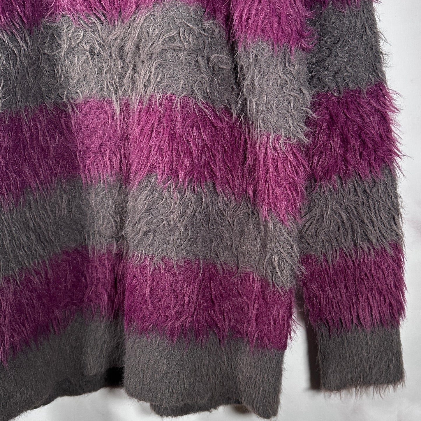 Number (N)ine Purple/Grey Mohair Striped Sweater
