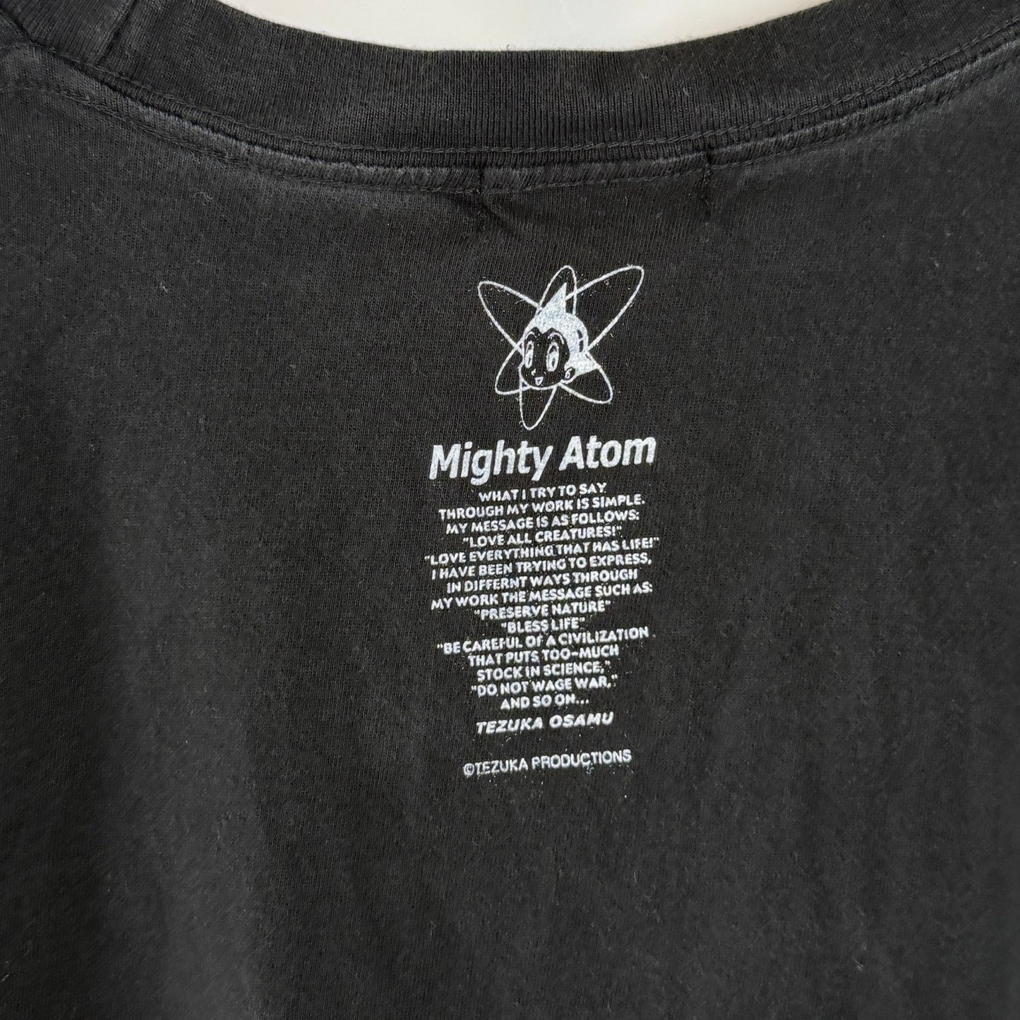 Vintage Tezuka Osamu Astroboy Holographic Black Tee