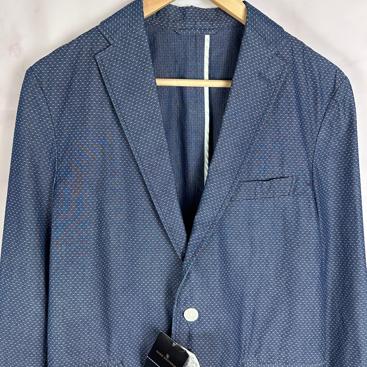 Nano Universe Library Tokyo Blue Polka Dot Blazer
