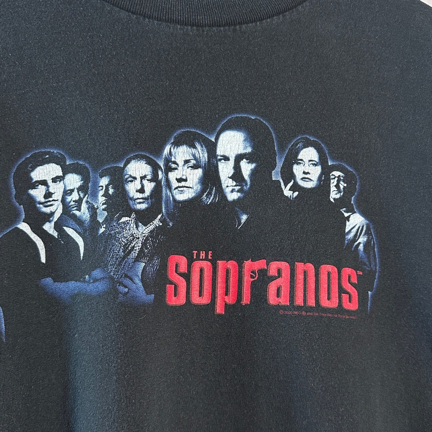 The Sopranos HBO Official 2000 Print Black Graphic Tee