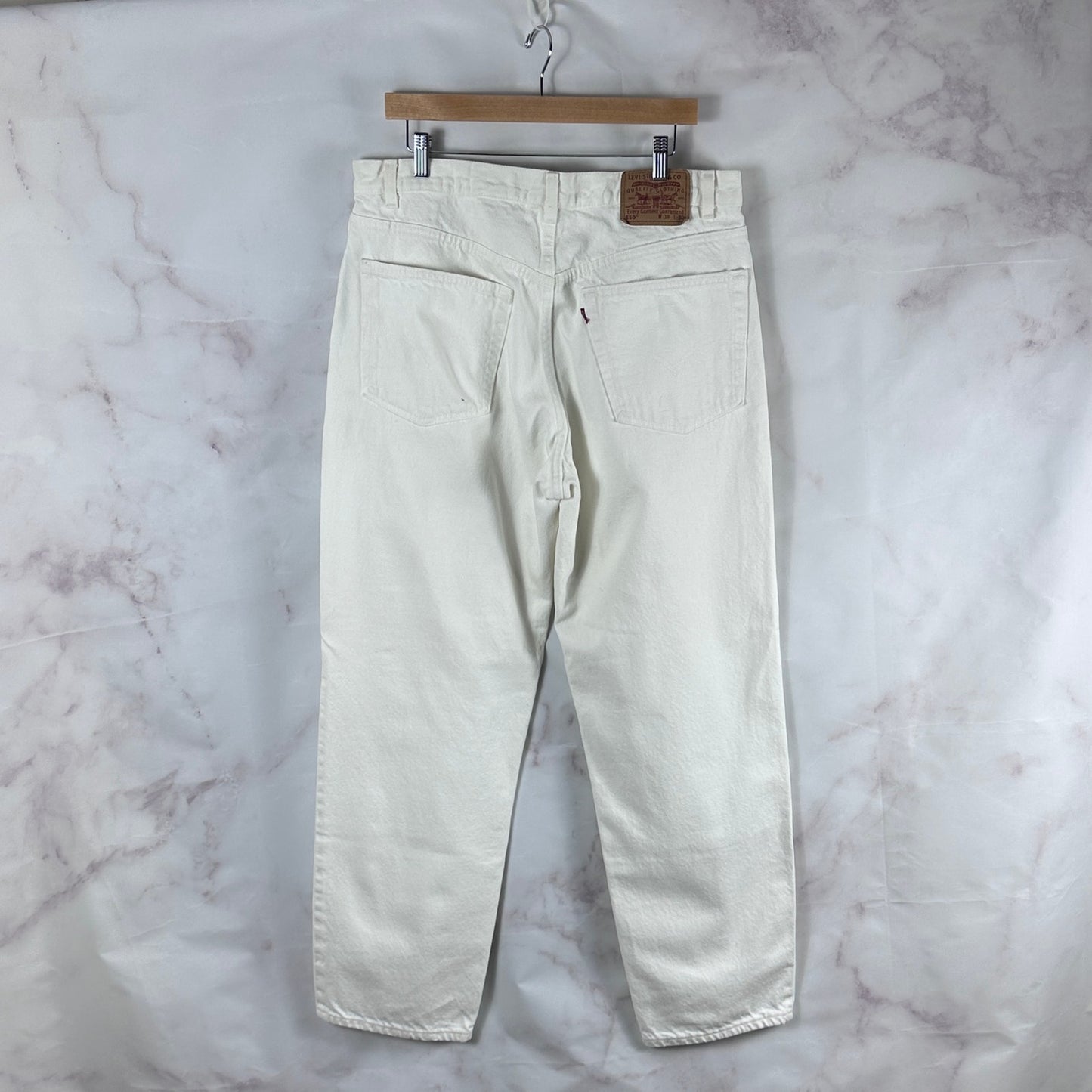 Vintage 90s Levi’s 550 White Relaxed Fit Denim