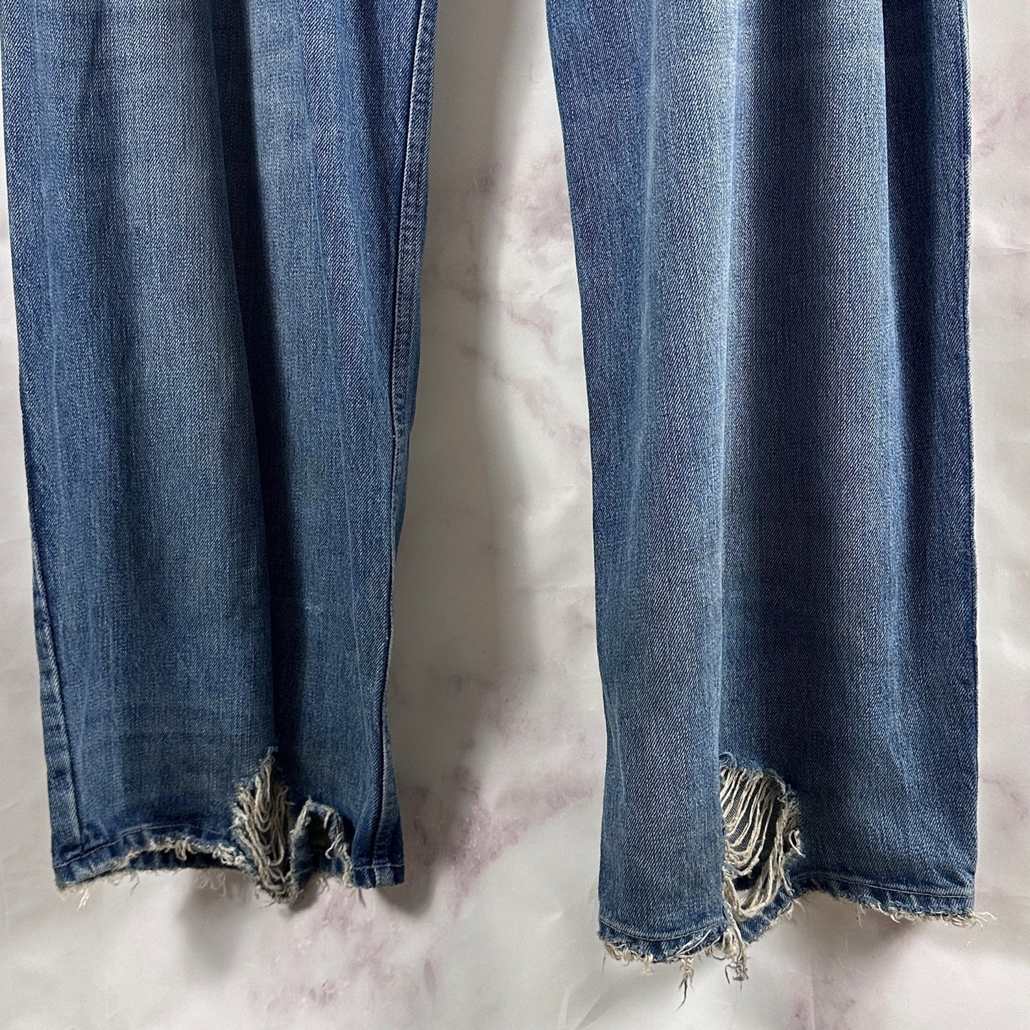 Balenciaga Baggy Distressed Blue Denim