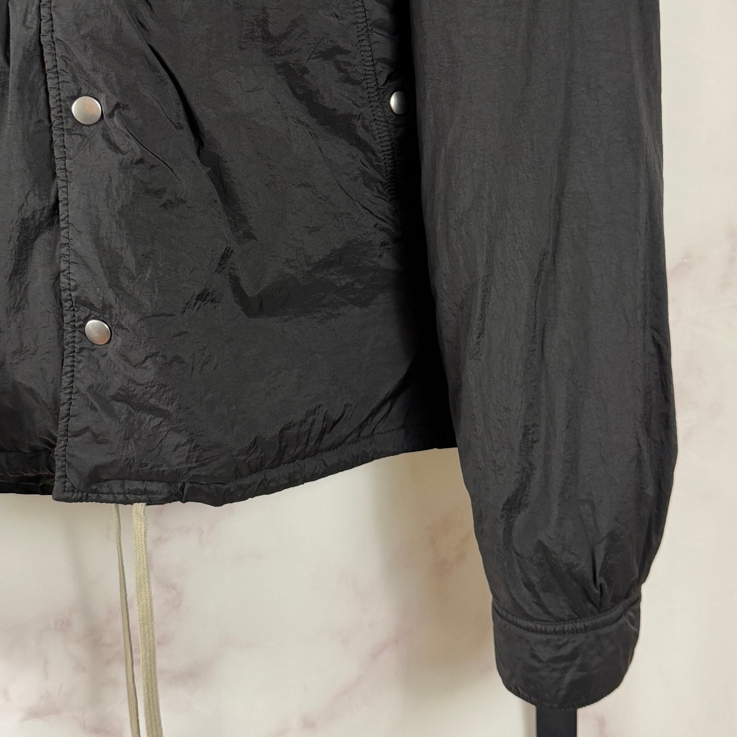 Rick Owens DRKSHDW Snap Front Black Coach Jacket