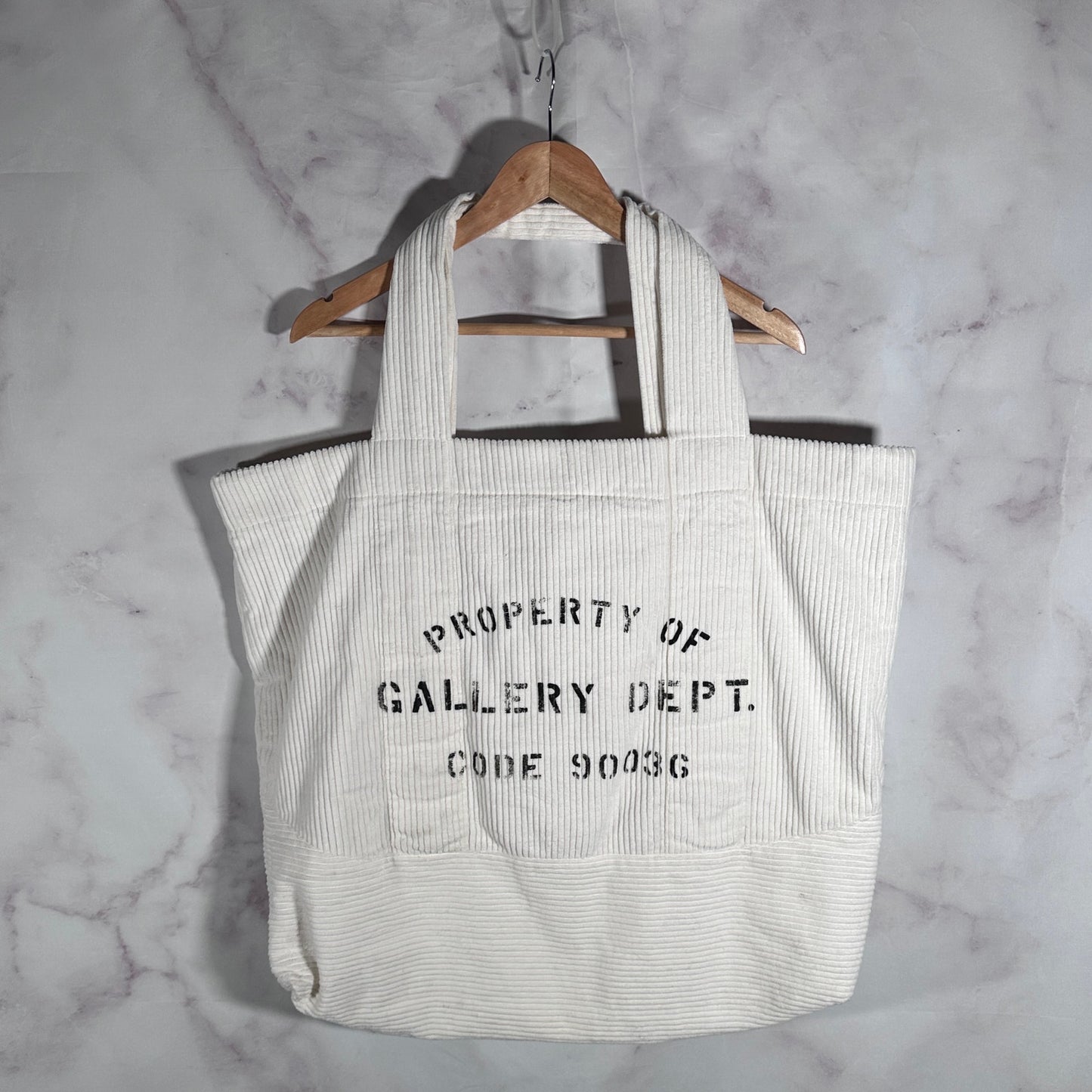 Gallery Dept. White Corduroy Tote