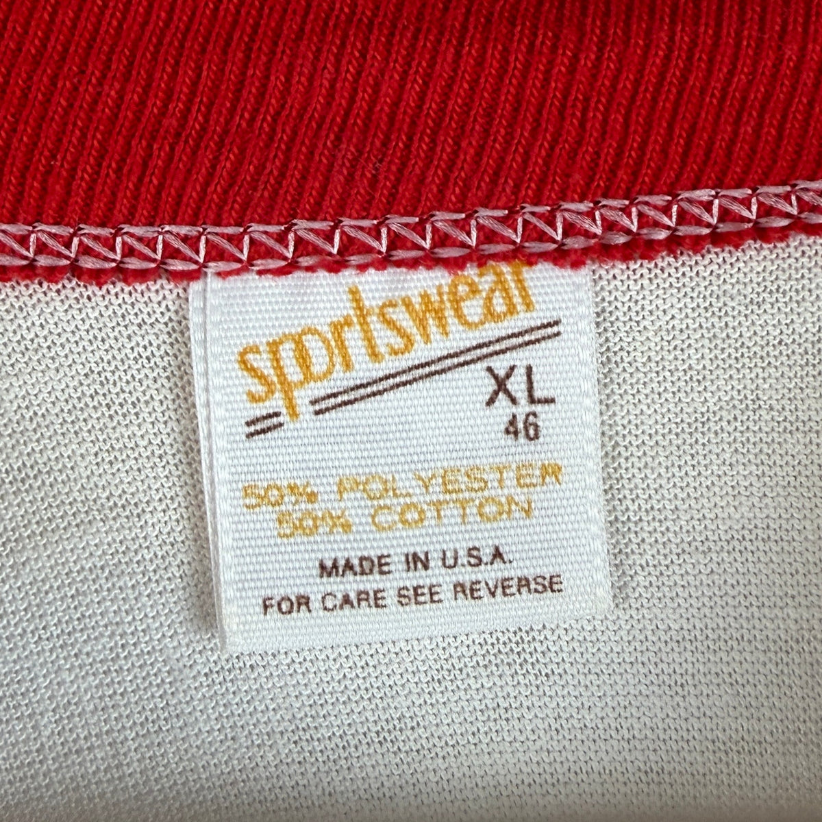 Vintage 1982 World Series White Red Ringer Tee