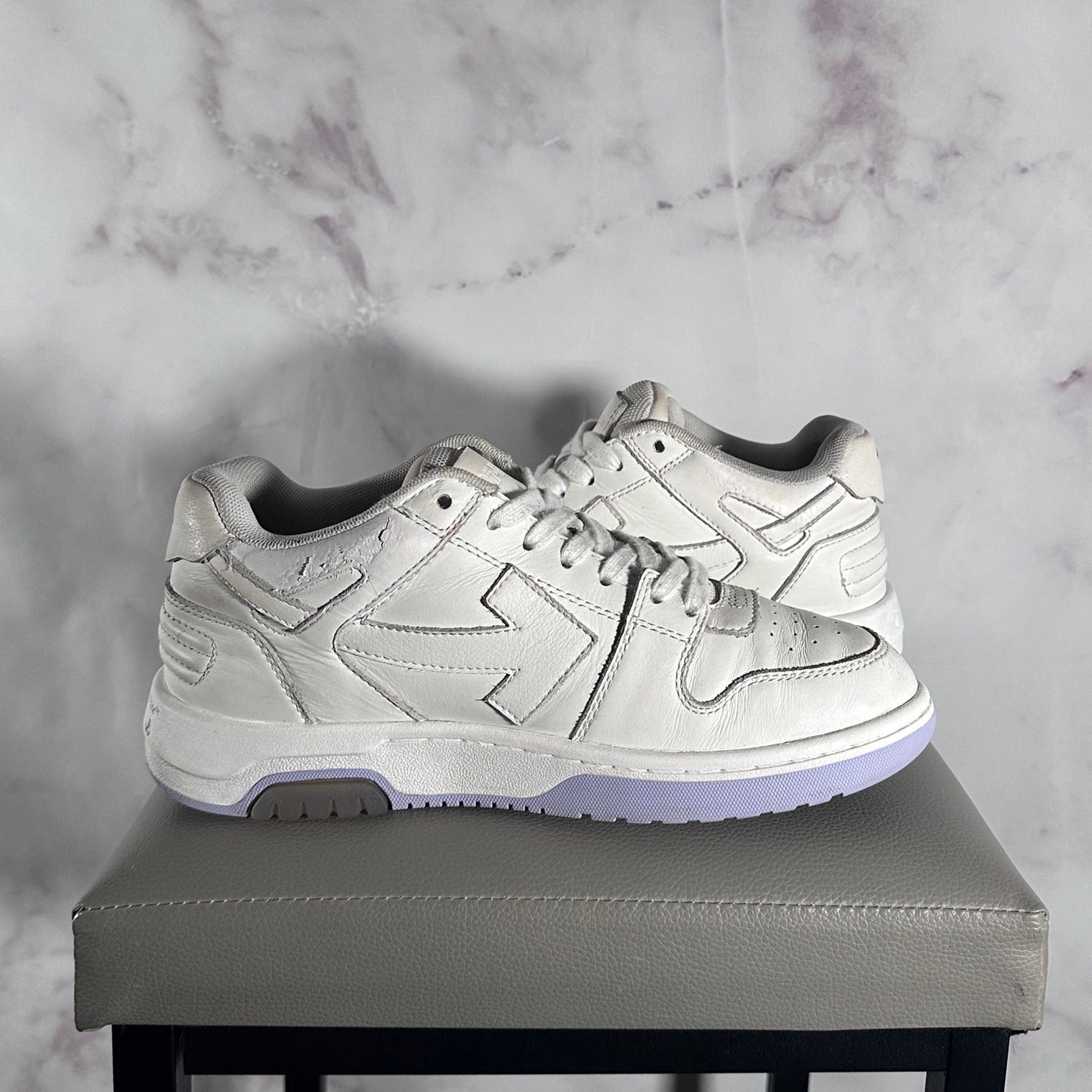 Off-White White/Lavender Out of Office “For Walking”