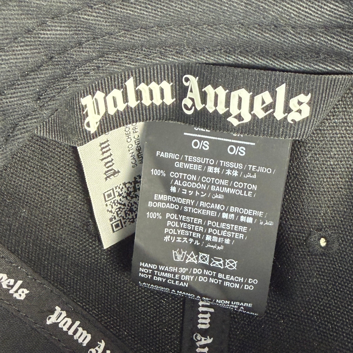 Palm Angels Black Embroidered Classic Logo Cap