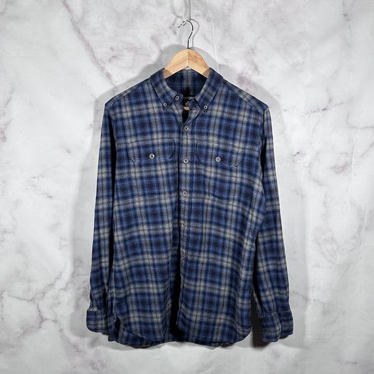 Tom Ford Blue Plaid Flannel