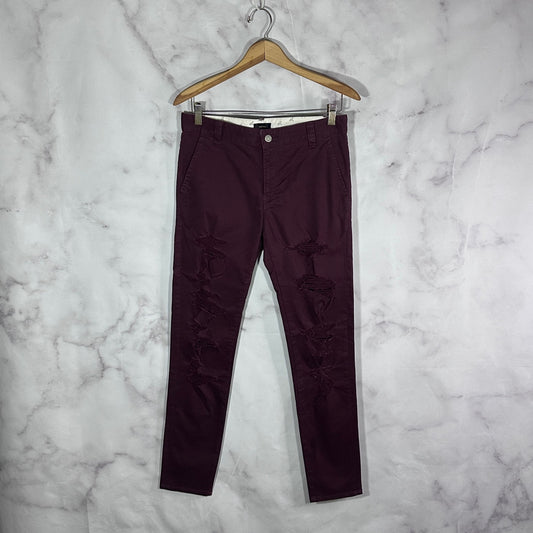 Undercover A/W15 Stretch Crash Bordeaux Chino