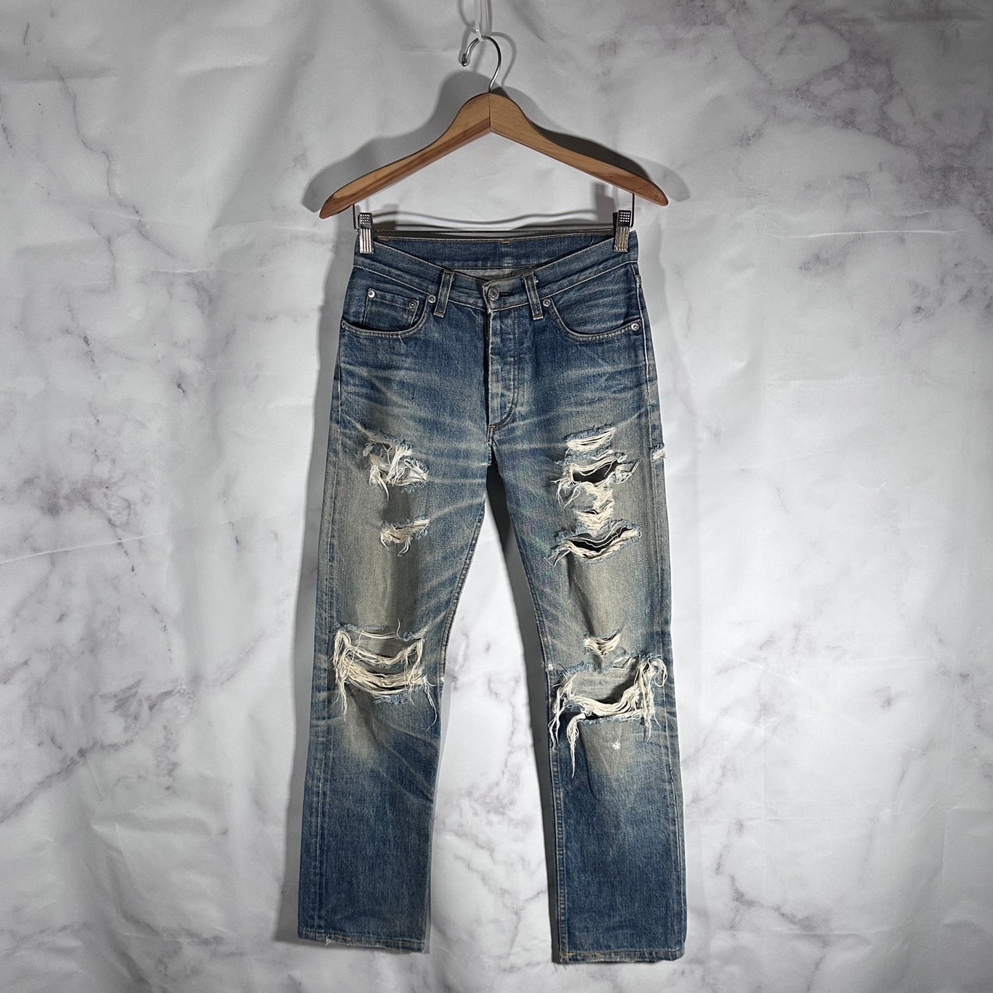 Helmut Lang Thrashed Selvedge Denim Jeans