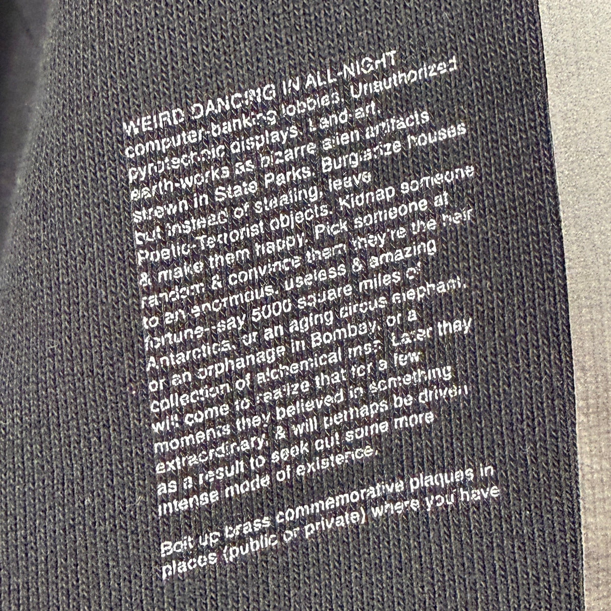 Julius F/W19 Poetic Terrorism Black Photo Crewneck