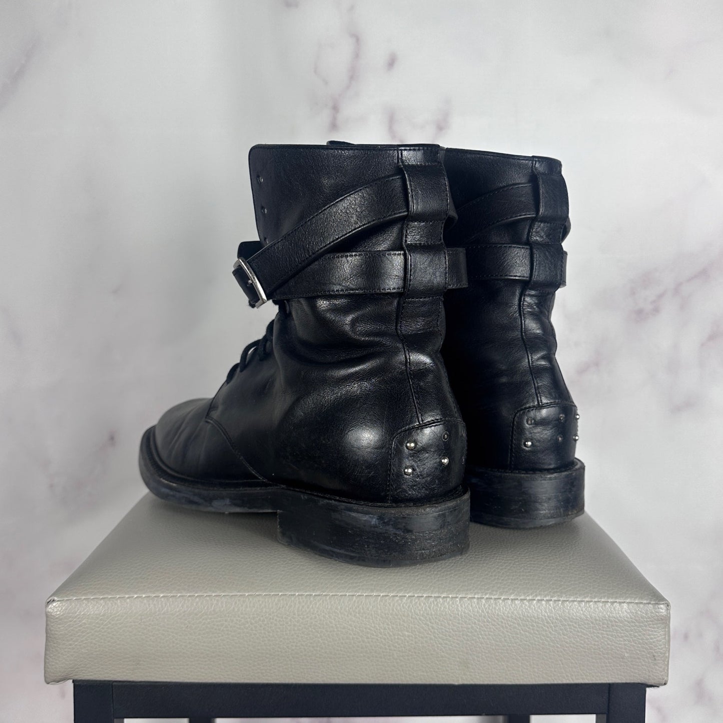 Saint Laurent Paris Black Leather Boots