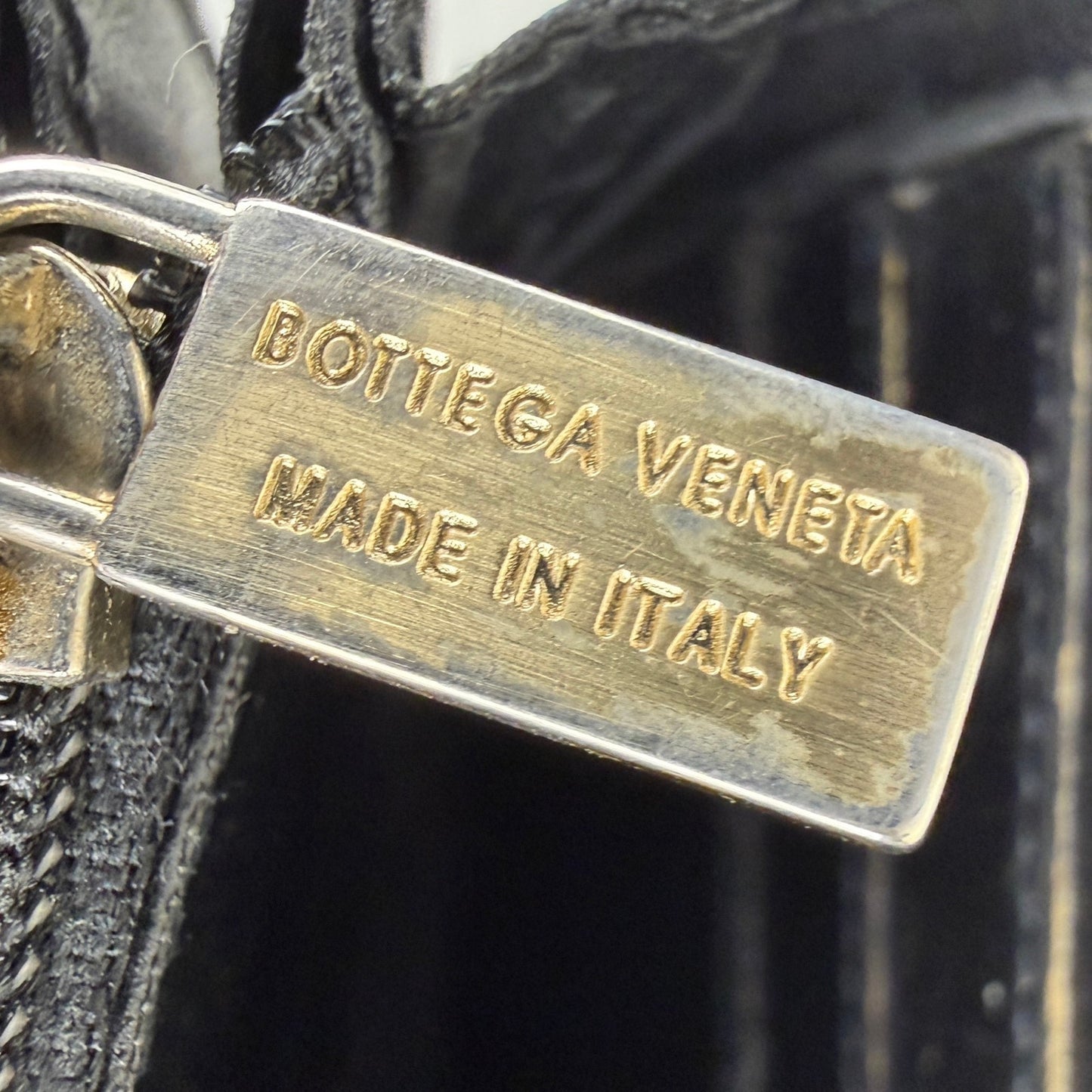 Bottega Veneta Intrecciato Leather Black Woven Long Zipper Wallet