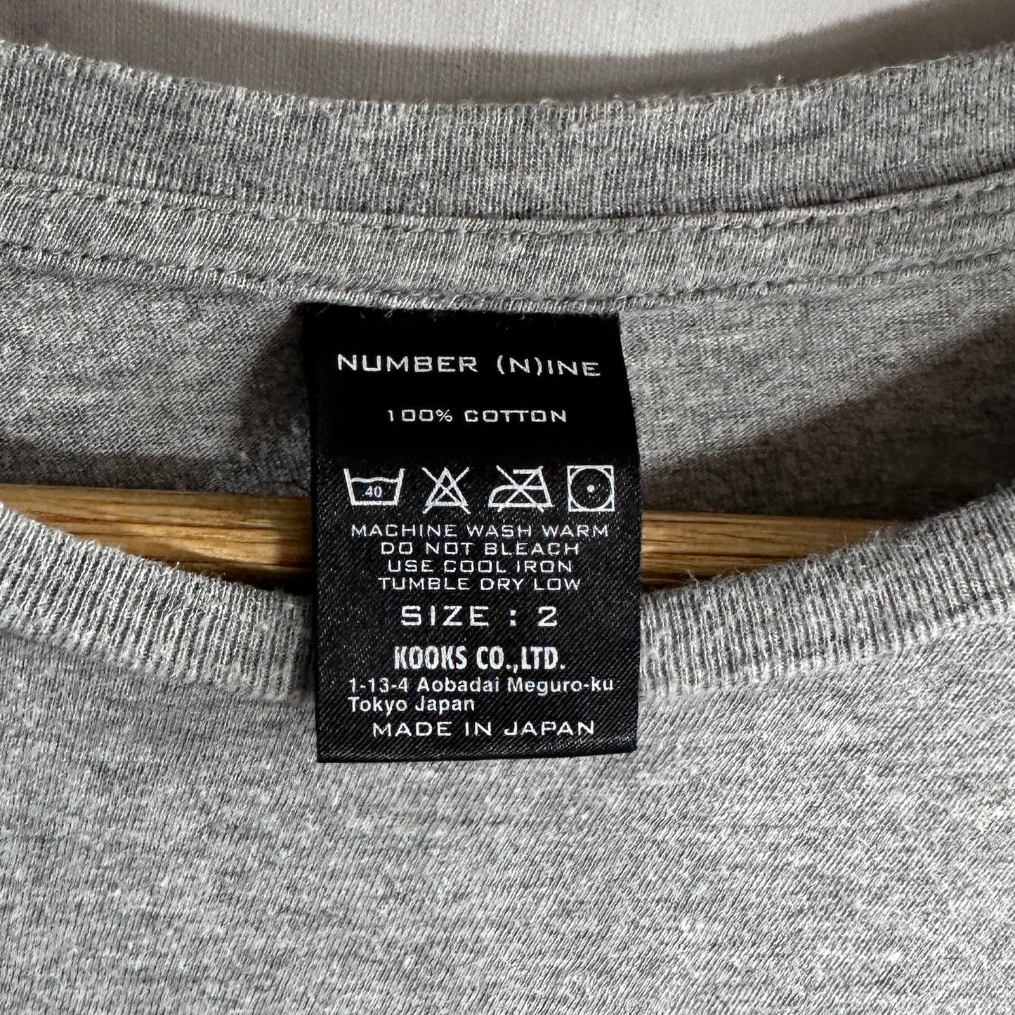 Number (N)ine Fender Grey Logo Tee