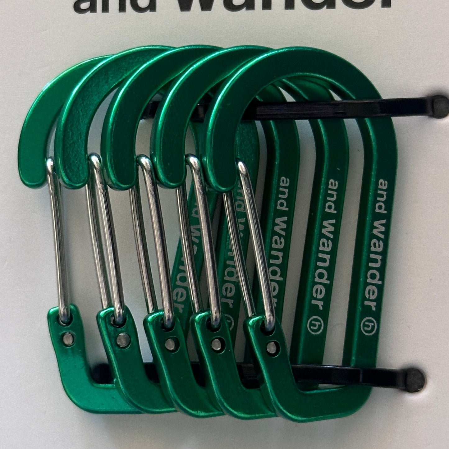 Hidden NY x And Wander Green Carabiner Set