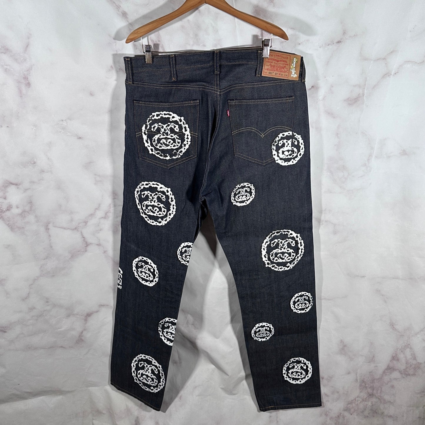 Denim Tears x Stussy x Levi’s 501 Raw Indigo Denim