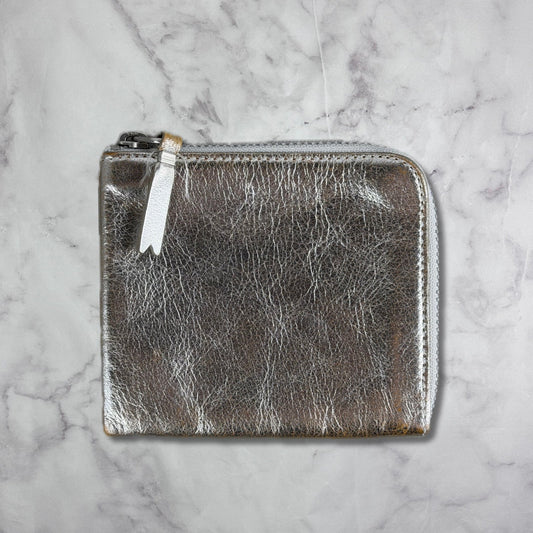 Comme des Garçons Metallic Leather Zipper Wallet