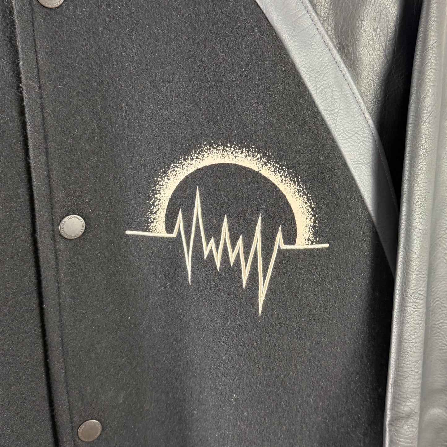 Undercover x GU Kosmik Noise Black Varsity Jacket