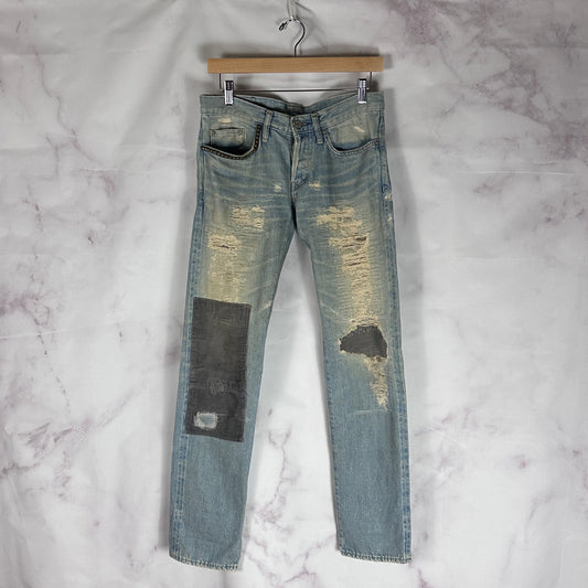 Hysteric Glamour Light Wash Selvedge Repaired Denim
