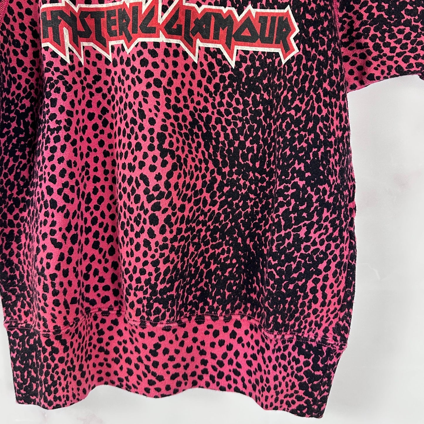 Hysteric Glamour Pink Leopard Print Iron Maiden Tee