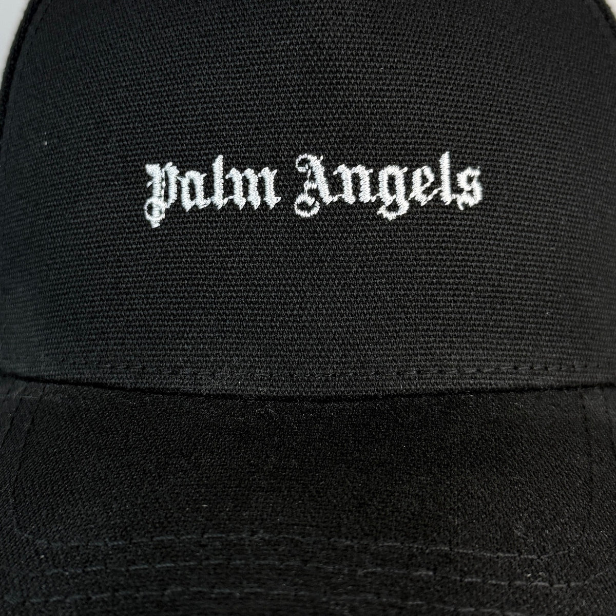 Palm Angels Black Embroidered Classic Logo Cap