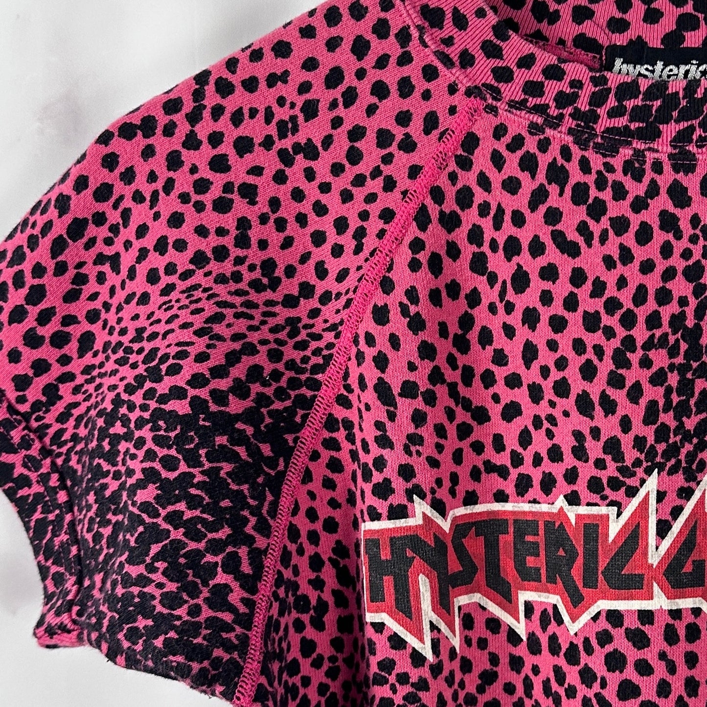 Hysteric Glamour Pink Leopard Print Iron Maiden Tee