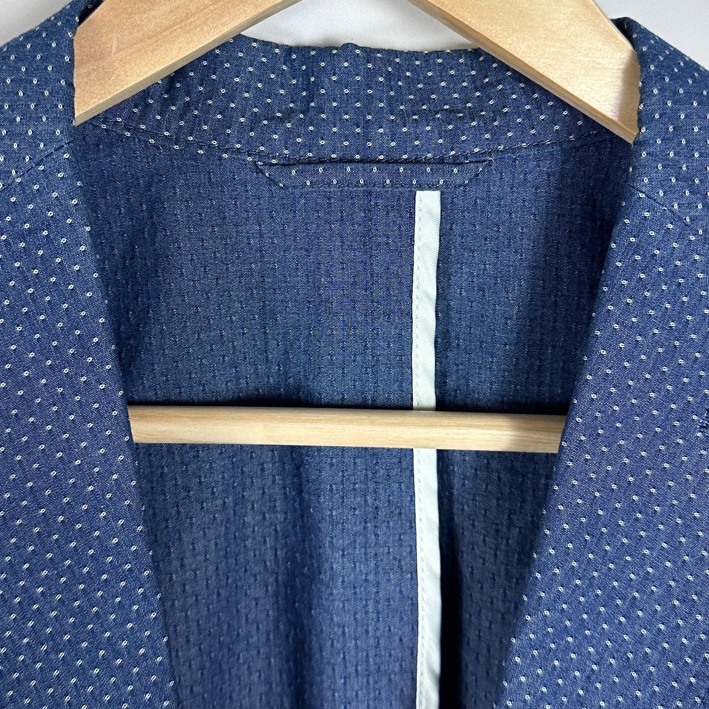 Nano Universe Library Tokyo Blue Polka Dot Blazer