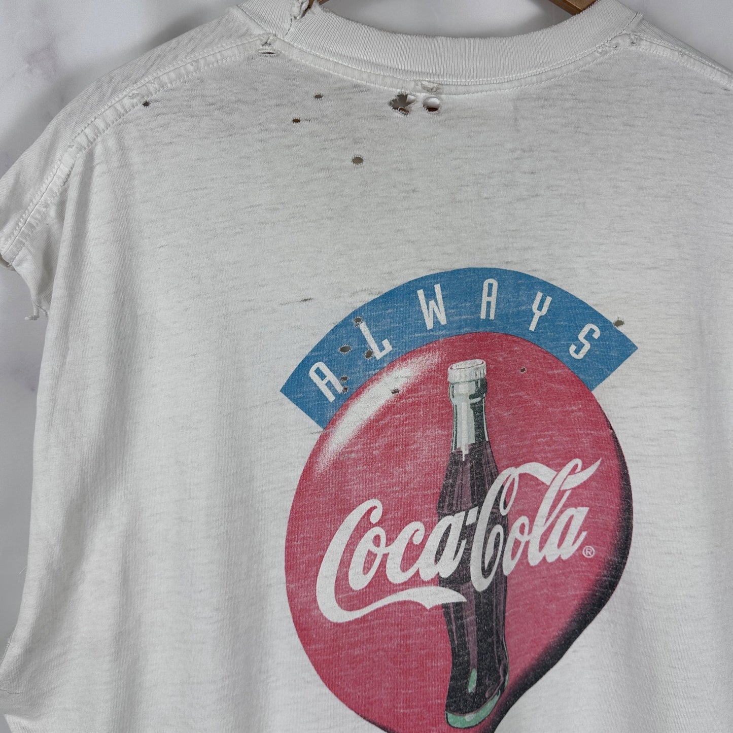 Vintage Coca-Cola White Cutoff Shirt