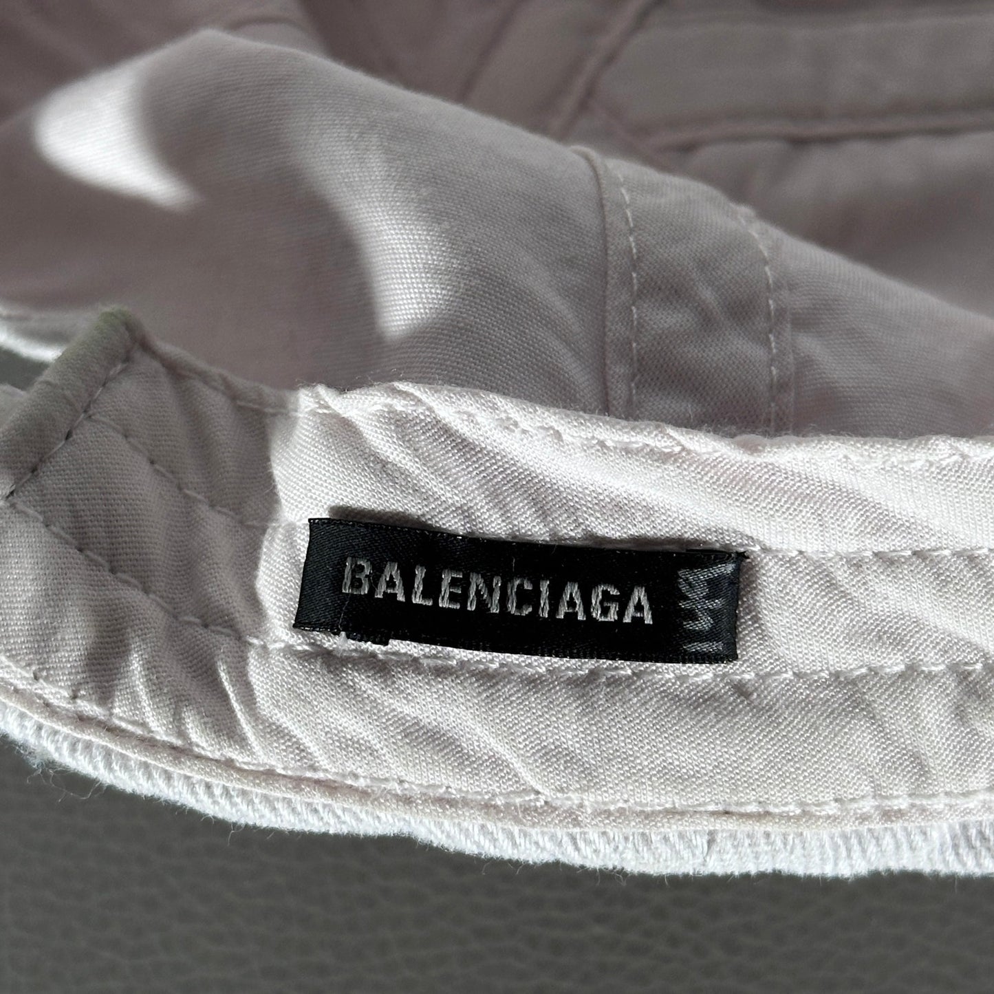 Balenciaga White ‘Be Different’ Cutout Hat