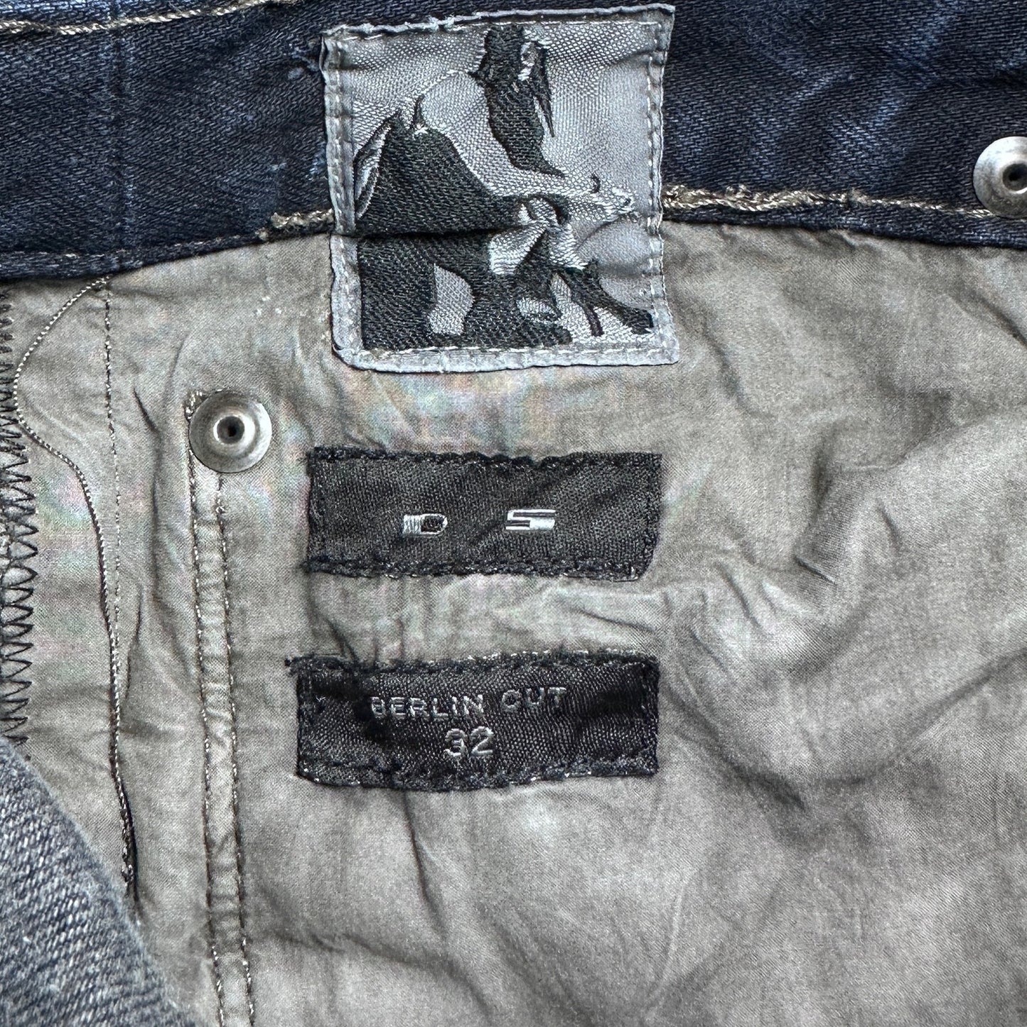 Rick Owens DRKSHDW Hard Blue Berlin Cut Denim