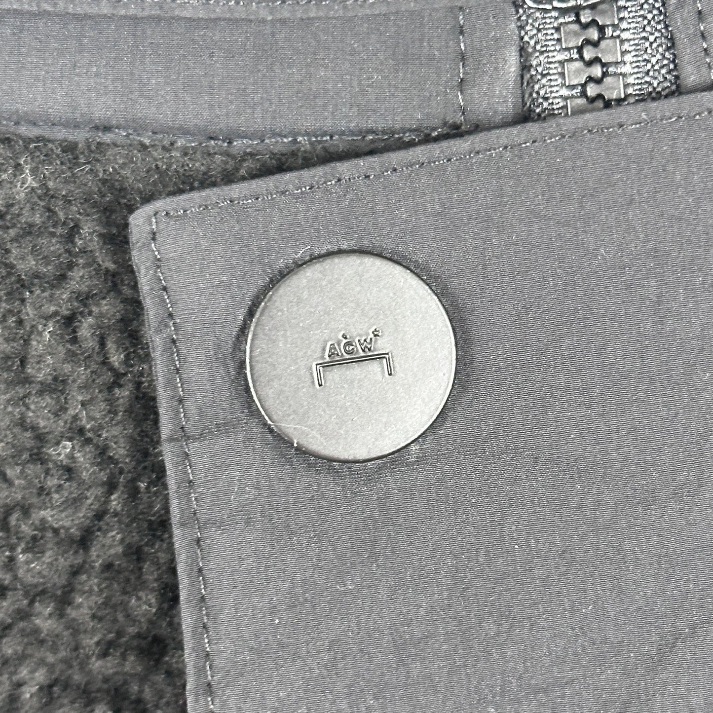 A Cold Wall Black Bias Asymmetrical Pile Fleece