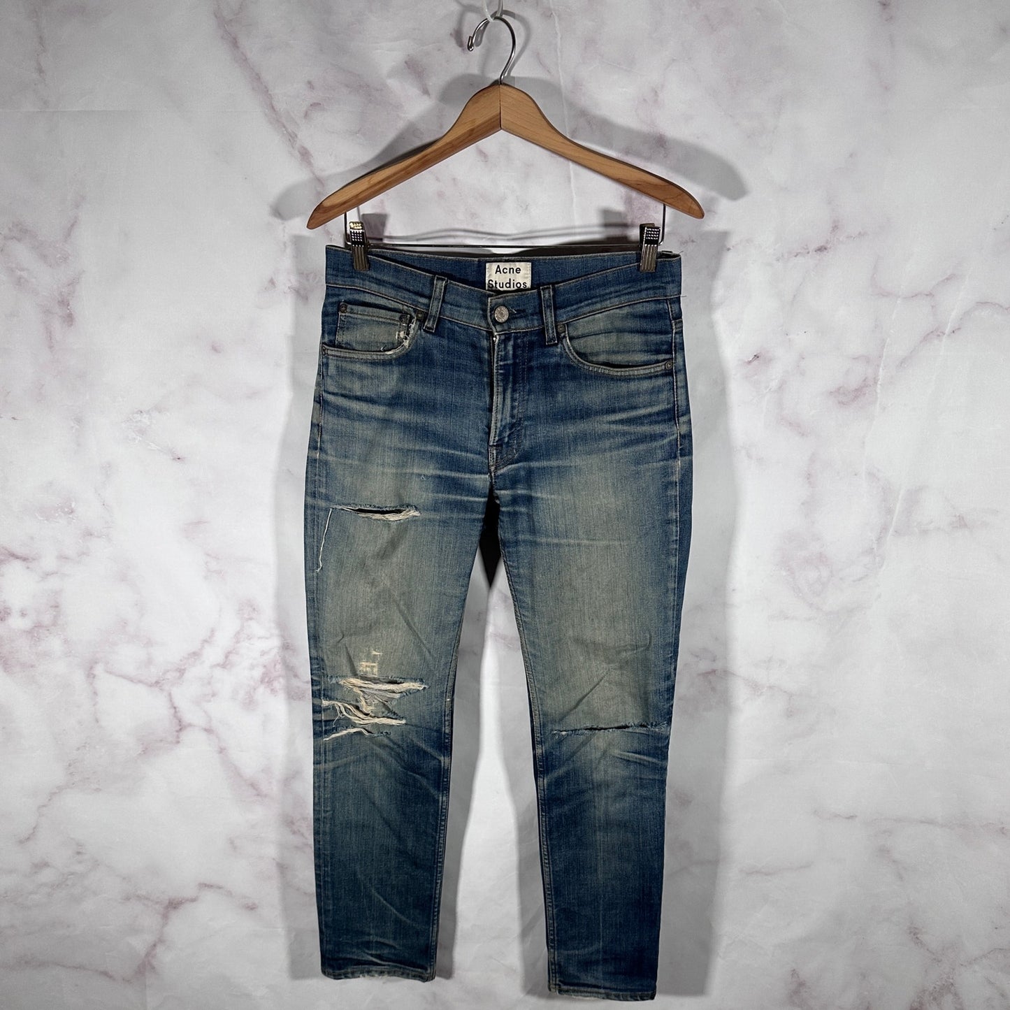 Acne Studios Ace Raw Gothic Distressed Denim