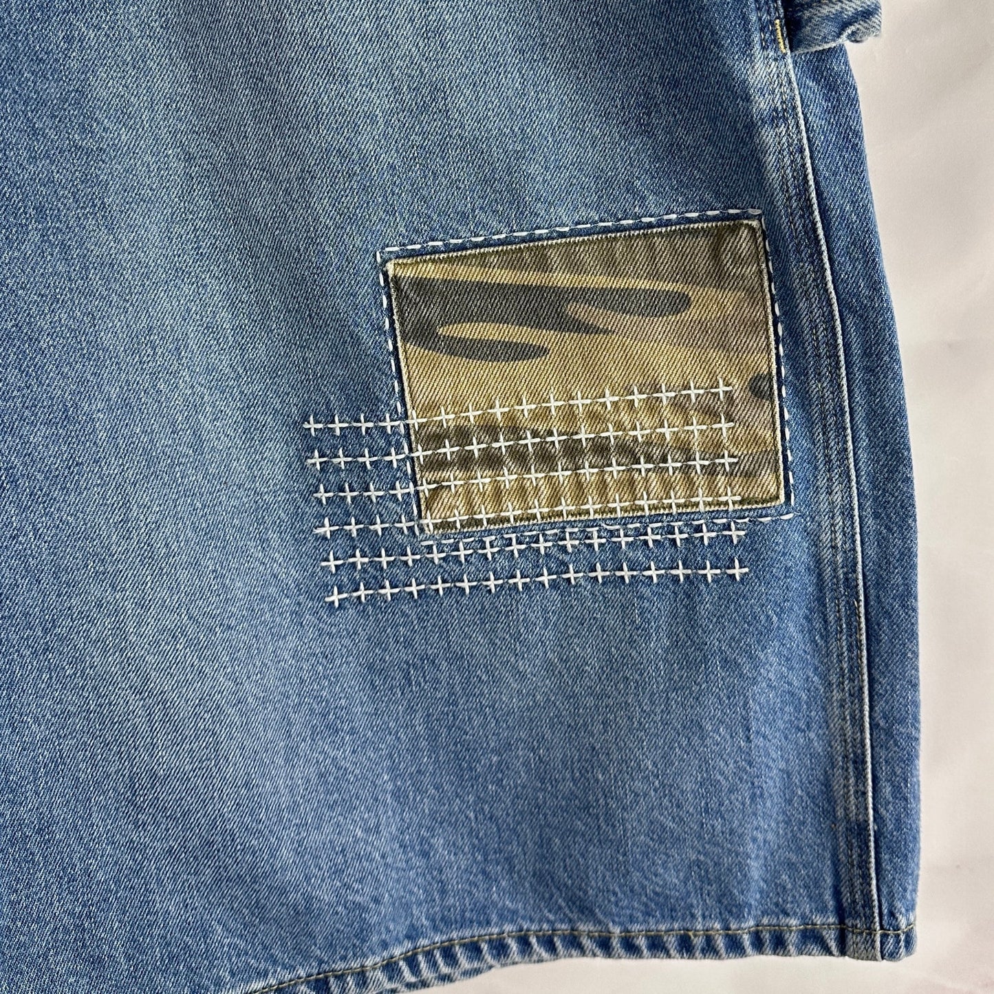 Sean Wotherspoon x Gap Boro Patchwork Baggy Denim Shorts