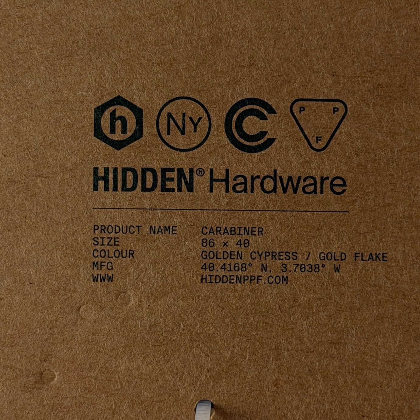 Hidden NY Golden Cypress Locking Carabiner