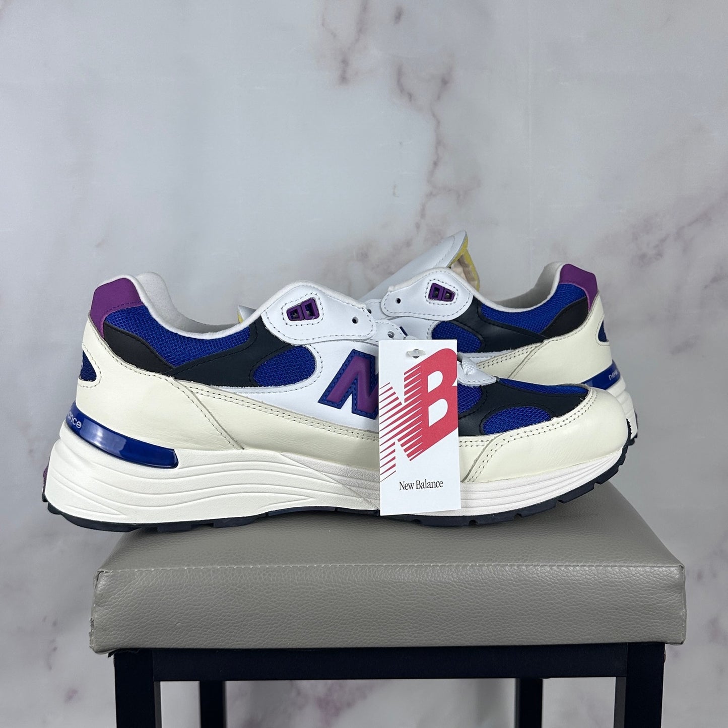 New Balance 992 MiUSA White Royal Purple Fuchsia