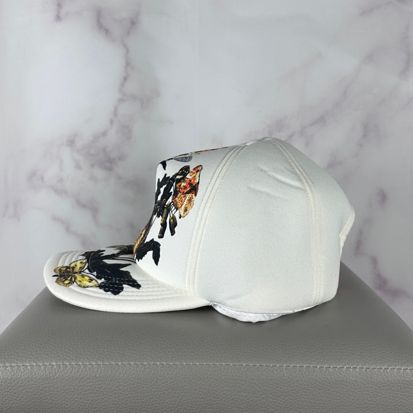 Undercover White Butterfly Print Hat