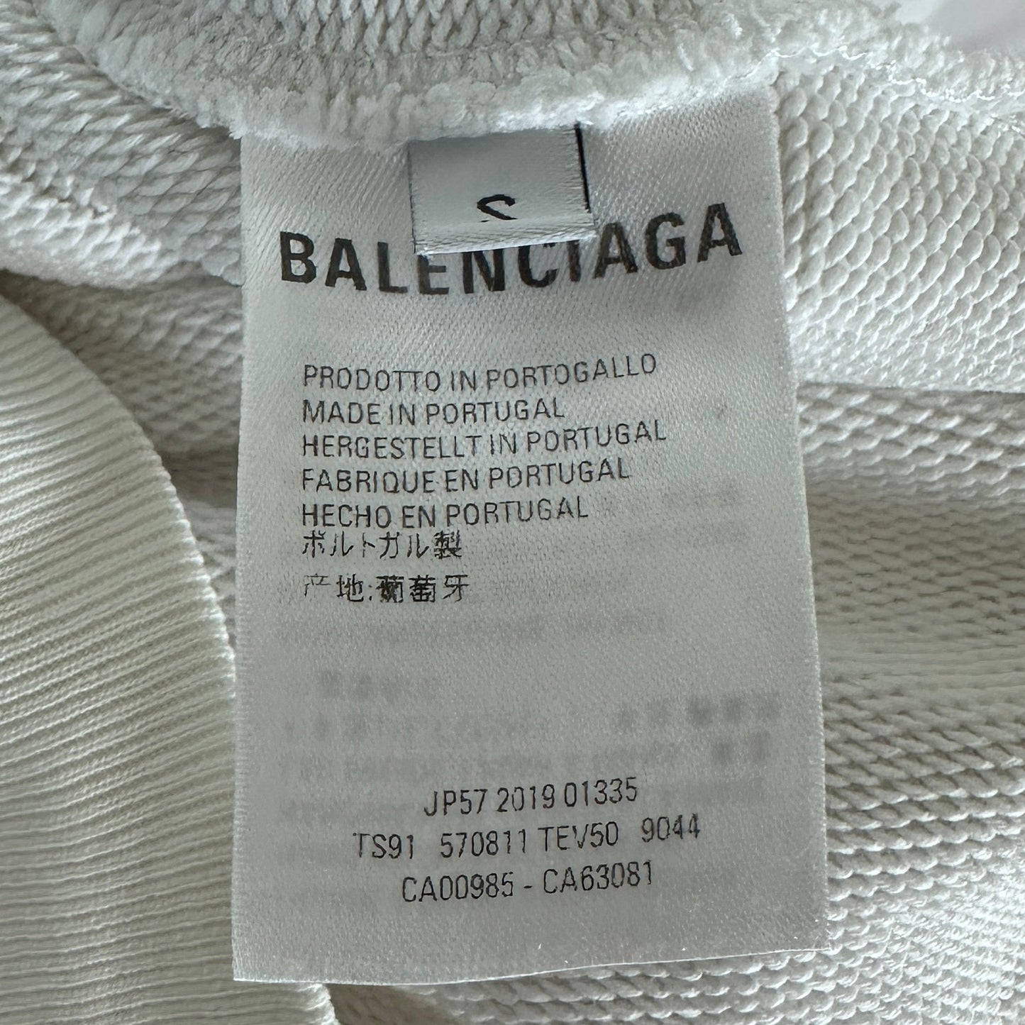 Balenciaga Rainbow Crest White Hoodie