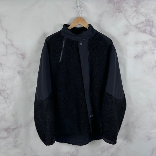 A Cold Wall Black Bias Asymmetrical Pile Fleece