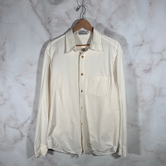 Issey Miyake Men Cream Button-Up Shirt