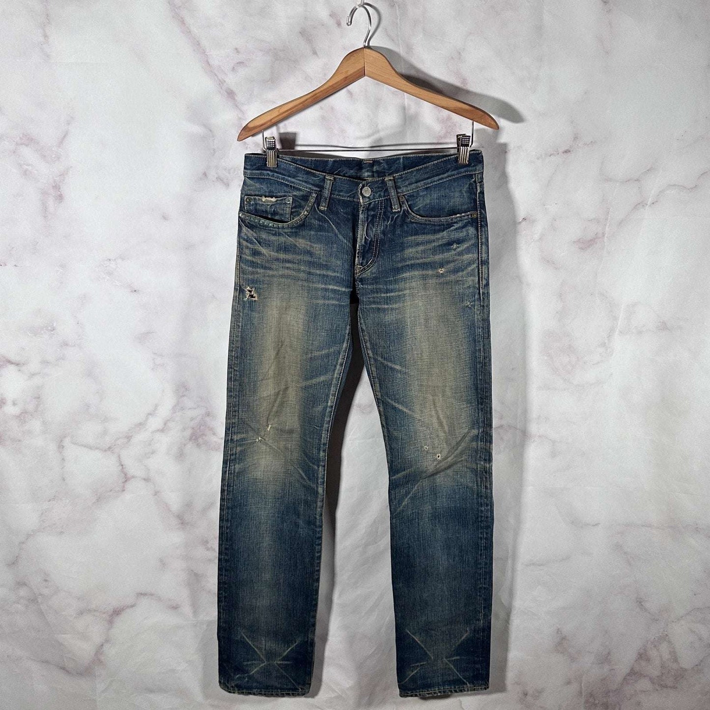 Hysteric Glamour Studded Faded Straight Denim