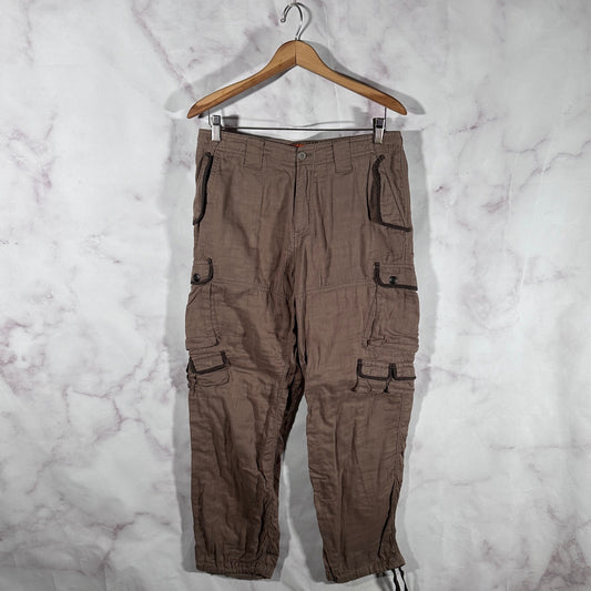 PPFM Brown Multi-Pocket Cargo Pants