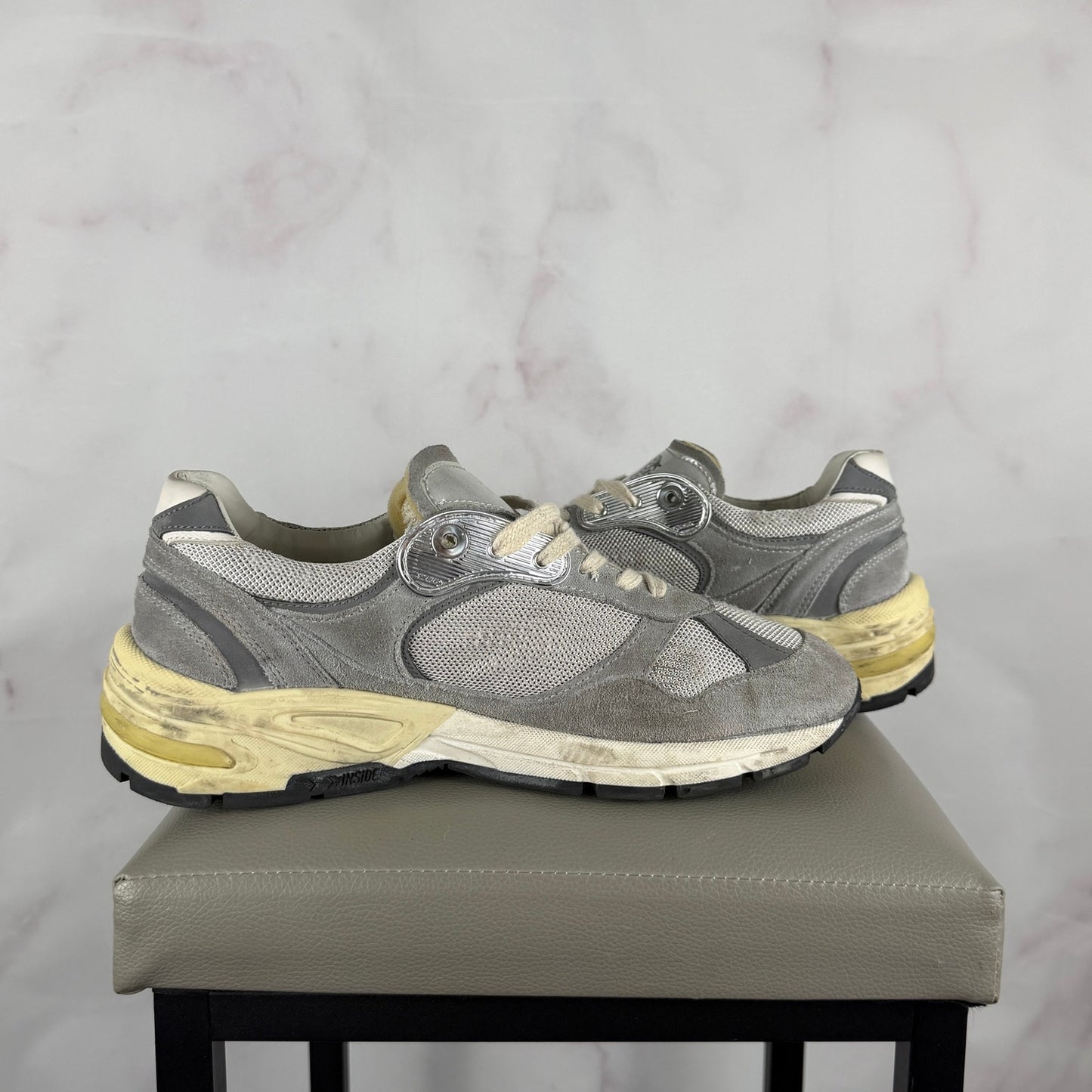 Golden Goose Dad Star Running Grey