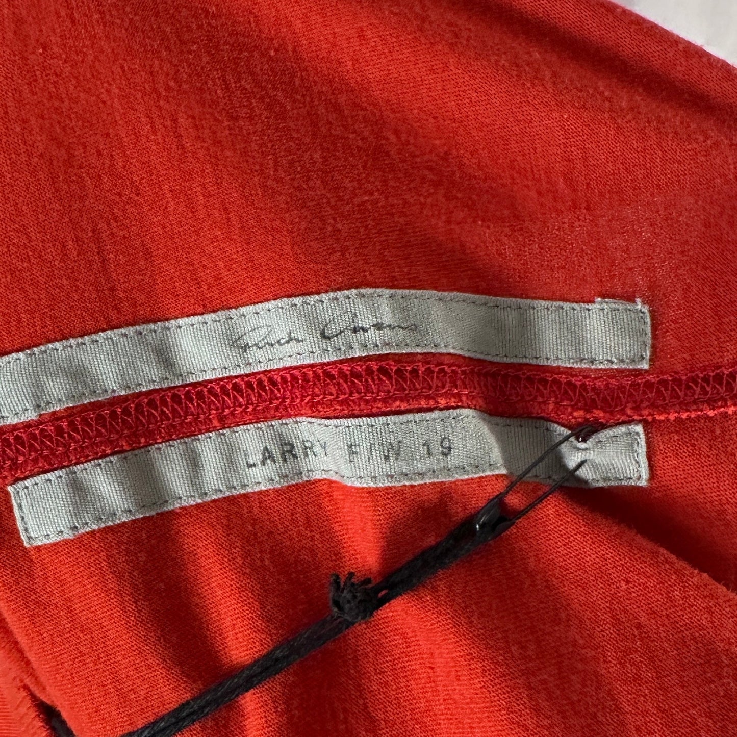 Rick Owens F/W19 Larry Mainline Cardinal Red Legaspi Tee