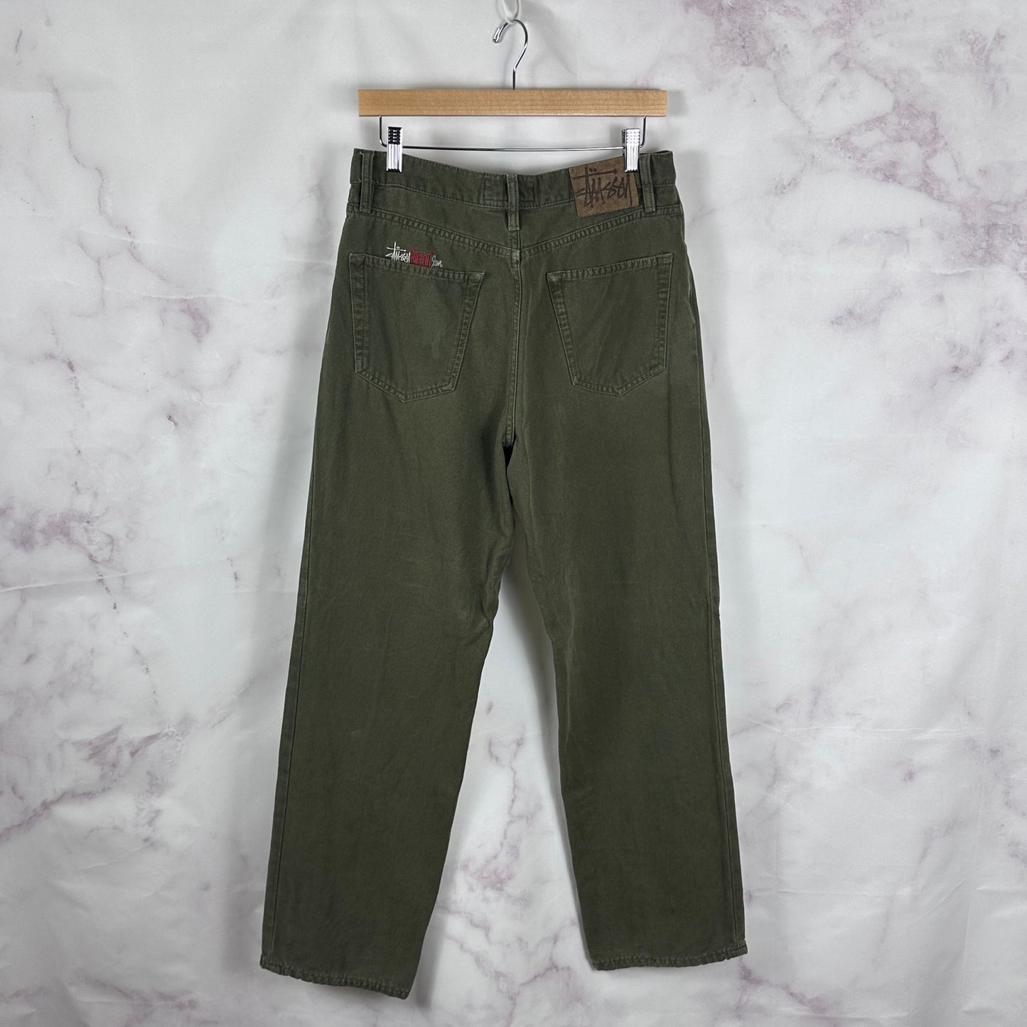 Stussy Big Ol Jean Olive Green Denim